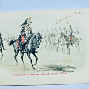 Colonel de Cuirassiers GRANDE TENUE 1900 Malespine del. Bergeret Nancy