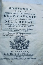 Compendio delle cerimonie ecclesistiche del P. Gavanto 1752