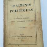 COMTE DE CHAMBRUN DEPUTE A L'ASSEMBLEE NATIONALE FRAGMENTS POLITIQUES 1872