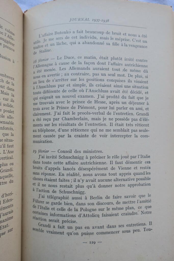 Politisches Journal von 1937-1938