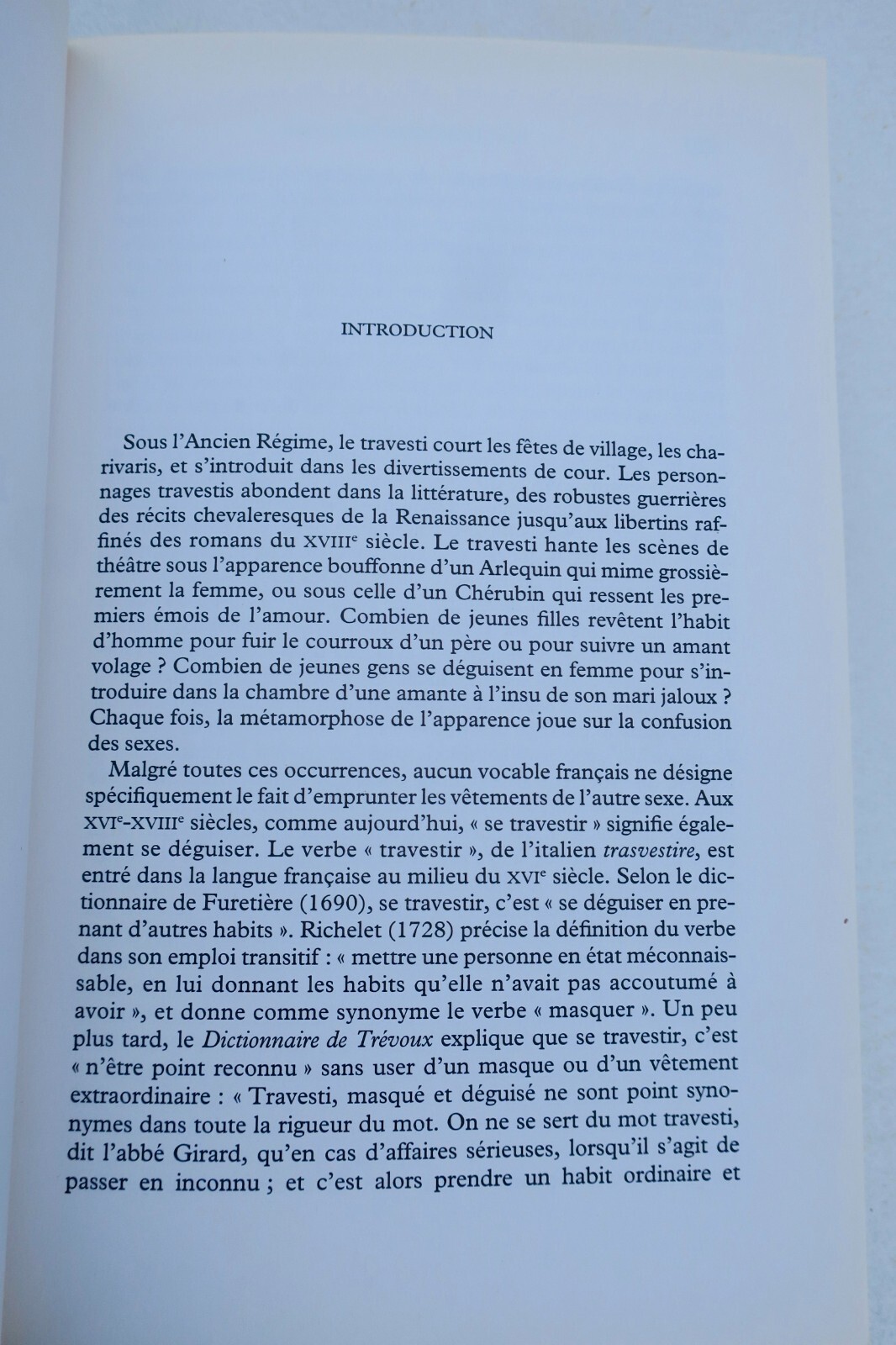 confusion des sexes. Le travestissement de la Renaissance à la Révolution. - La Librairie Antique
