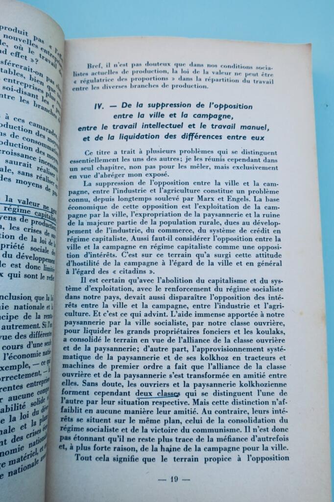 19th Communist Party Congress: Soviet Economic Socialism