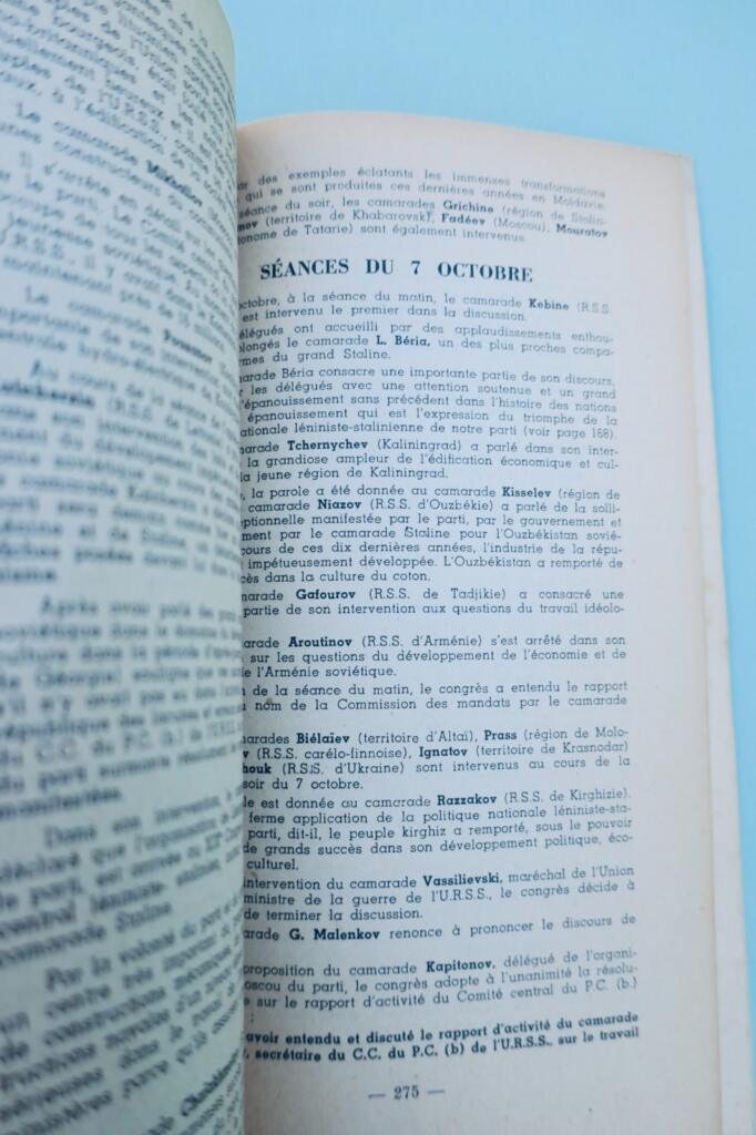 19th Communist Party Congress: Soviet Economic Socialism