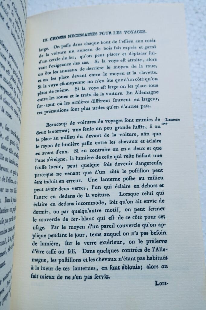Historical travel advice from the 18th century