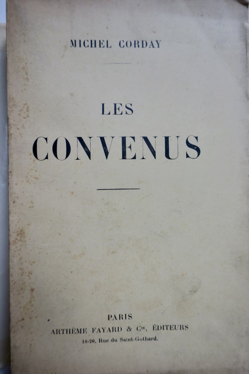 社会的慣例と道徳<span class="lla-card-orig-wrap"><span class="lla-card-orig">❦ Corday, Michel Les Convenus dédicacé</span></span> - La Librairie Antique