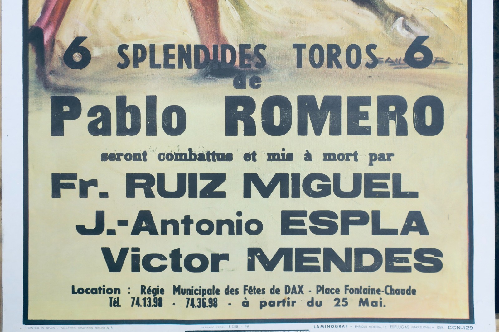 Corrida DAX corrida de Toros & plaza de Toros 2 affiches 1972 - La Librairie Antique