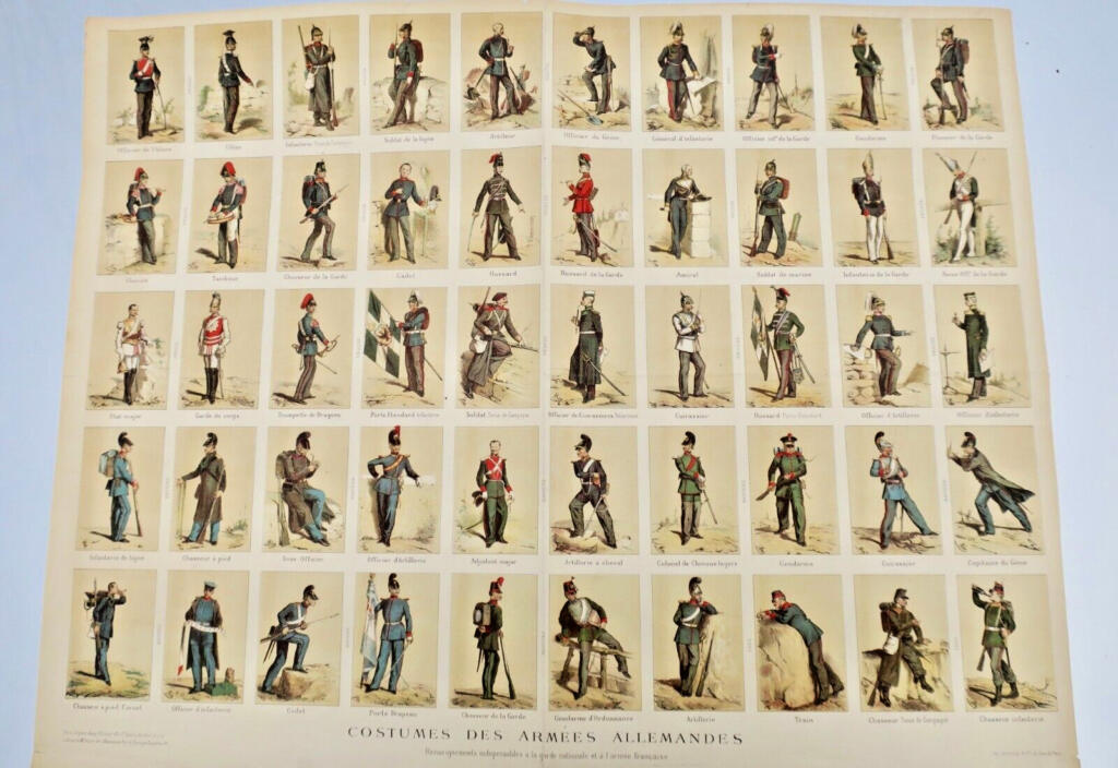Illustrationen deutscher Armeeuniformen