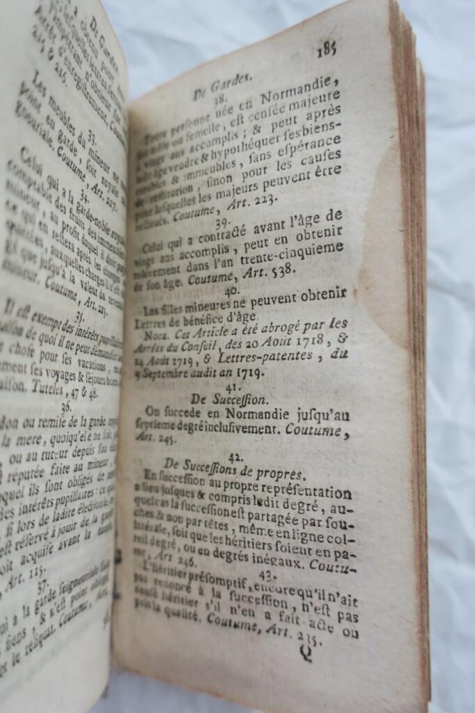 Normandy customs, edicts and judicial decisions