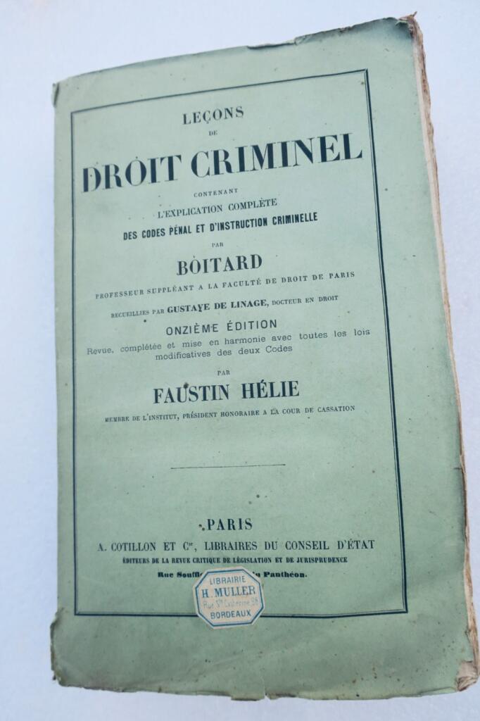 Lessons on Criminal Law