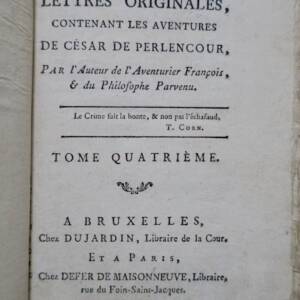 crime, ou lettres originales, contenant les aventures de César de Perlenco..