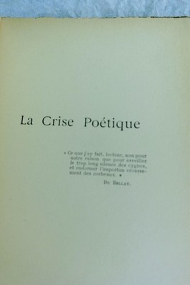 Poetische Krise und Themen der Liebe