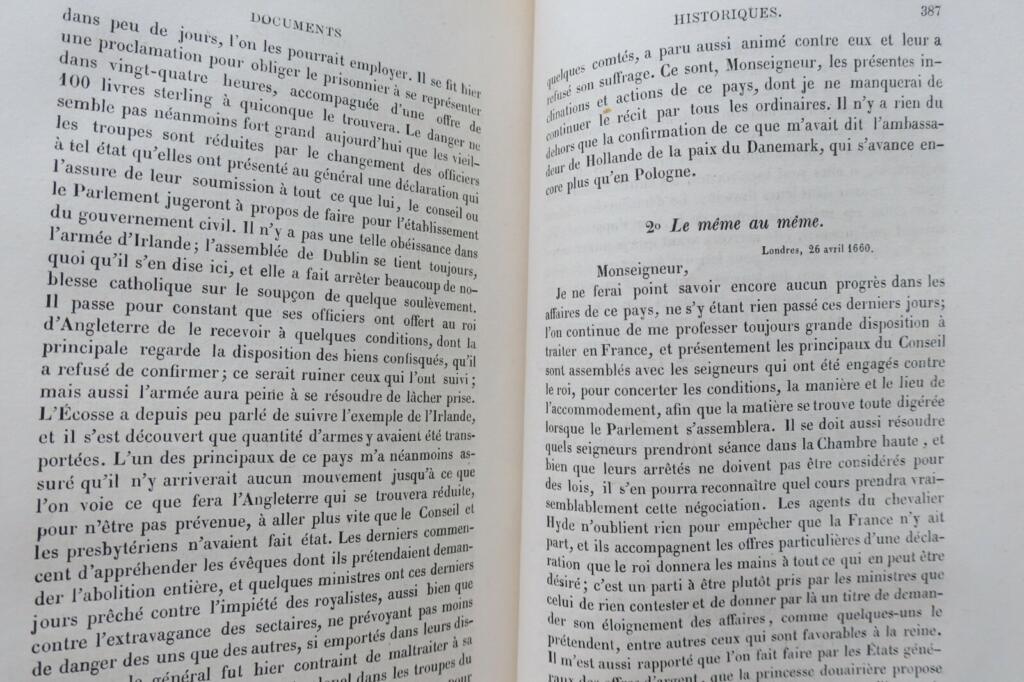Cromwell Histoire du protectorat de Richard CROMWELL et du rétablissement 1856