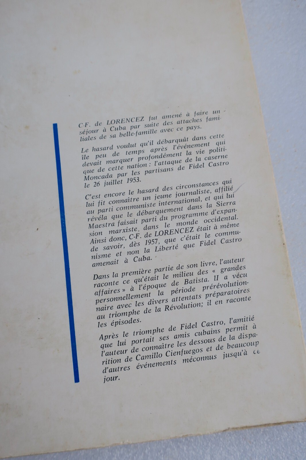 Erlebnisse aus Kuba<span class="lla-card-orig-wrap"><span class="lla-card-orig">❦ CUBA. TEMOIGNAGES VECUS. 1953-1960</span></span> - La Librairie Antique