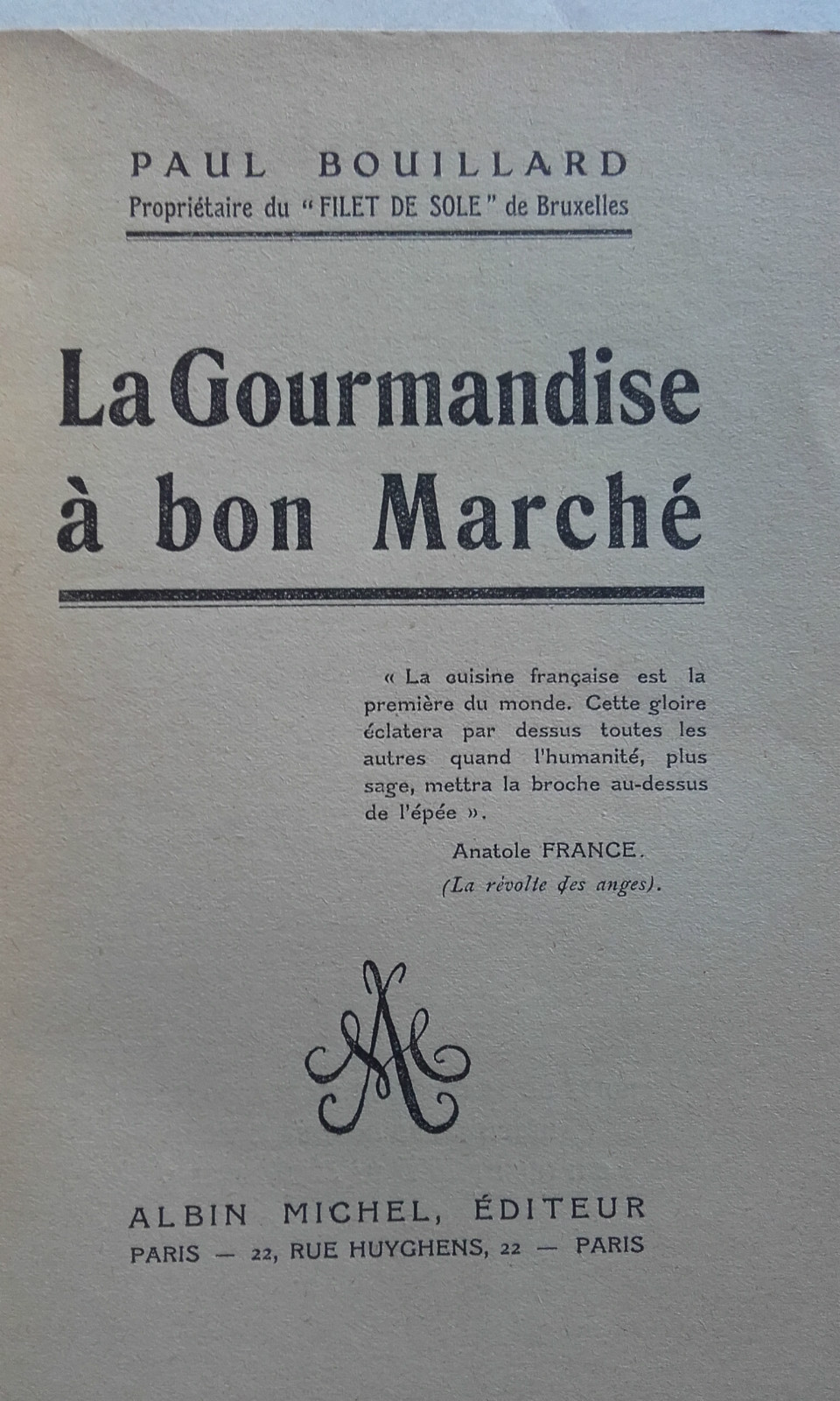 手頃なグルメ料理<span class="lla-card-orig-wrap"><span class="lla-card-orig">❦ CUISINE BOUILLARD La Gourmandise à Bon Marché.</span></span> - La Librairie Antique