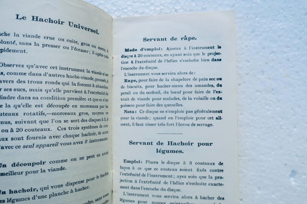 cuisine HACHOIR UNIVERSEL