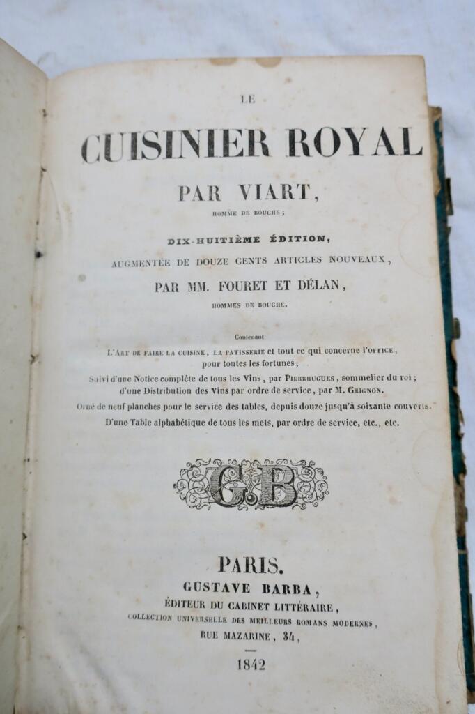 Classic French culinary guide with wine service