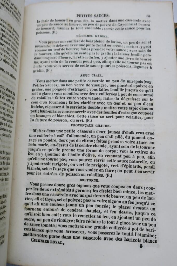 Classic French culinary guide with wine service