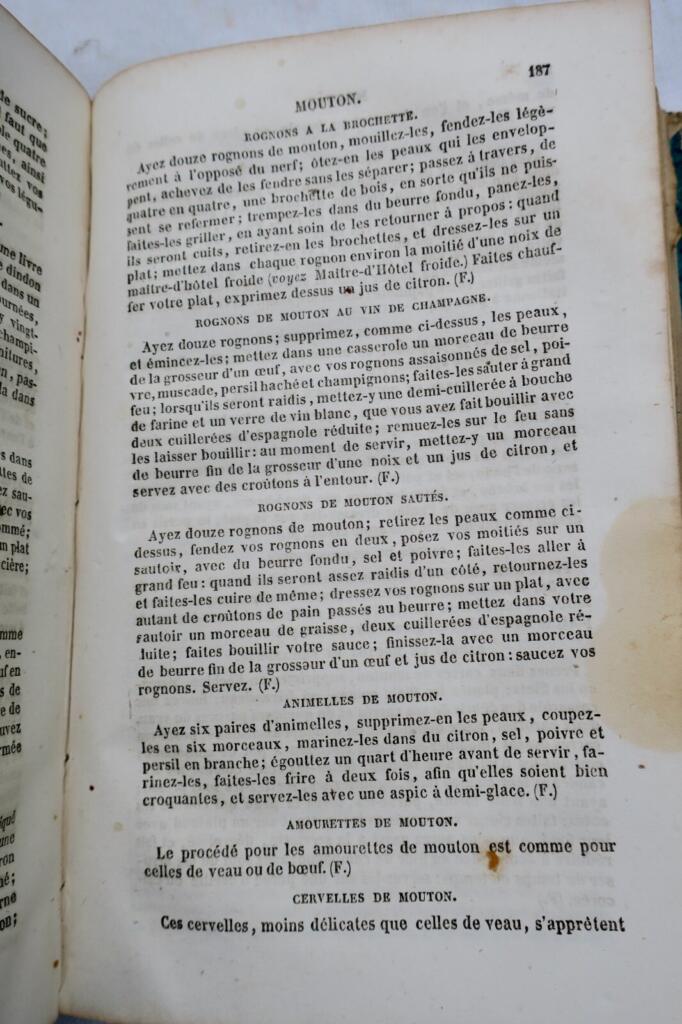Classic French culinary guide with wine service