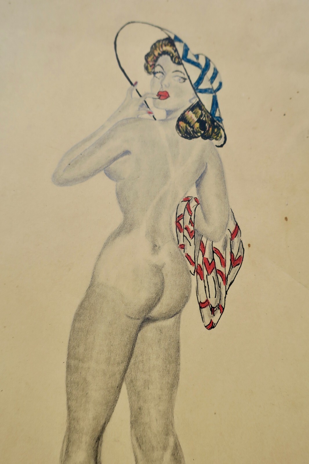 Original signed pin-up drawings from 1948 - Image 7