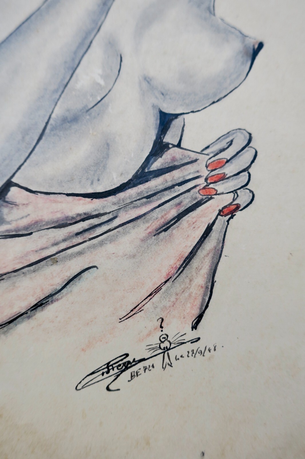 Original signed pin-up drawings from 1948 - Image 3