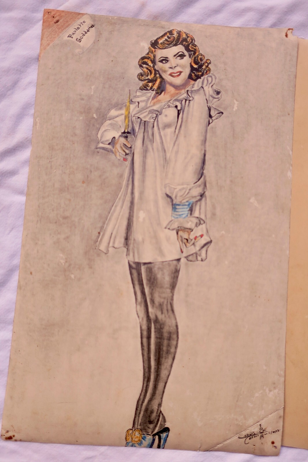 Original signed pin-up drawings from 1948 - Image 6