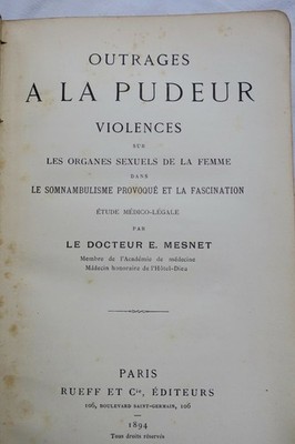 Curiosa Etudes sur le somnambulisme/voilences organes sexuels de la femme – Image 6