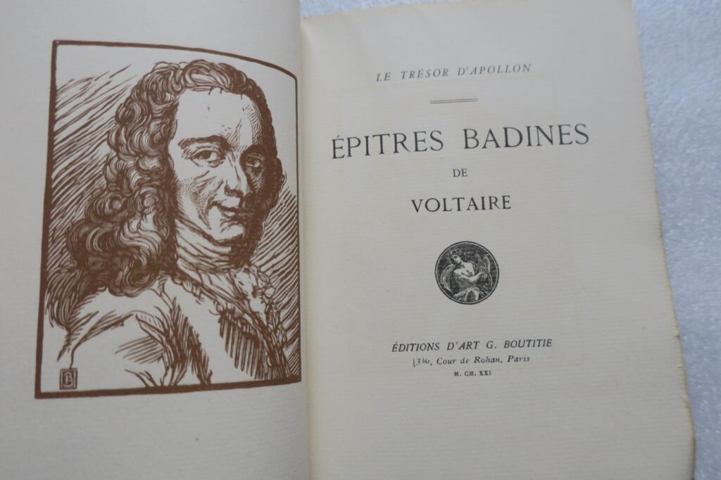 Curiosa VOLTAIRE Epitres badines