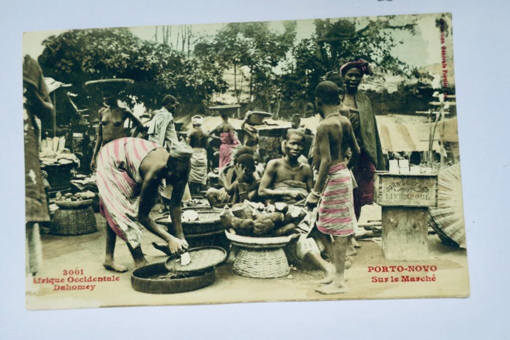 Dahomey und Porto-Novo Marktszene