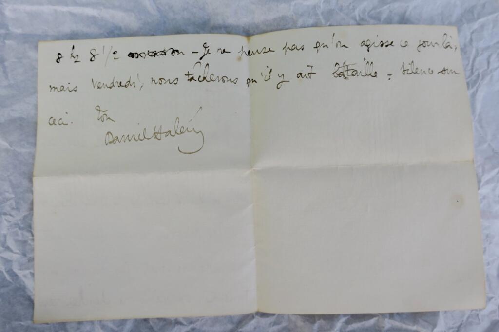 Autograph letter signed by Daniel Halévy