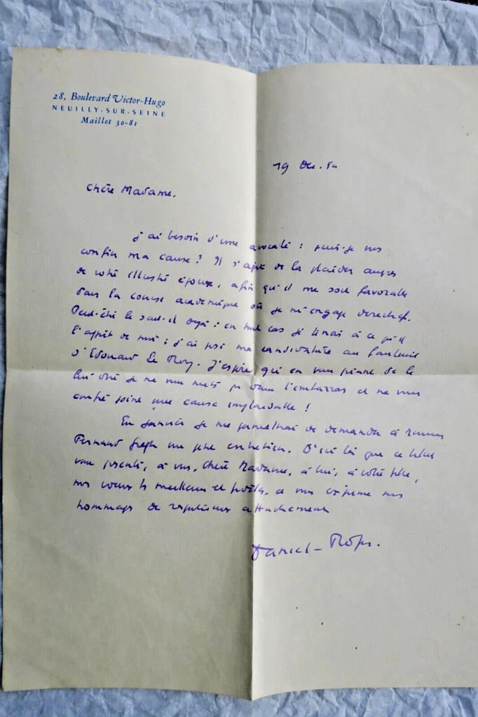 Two Autograph Manuscript Letters