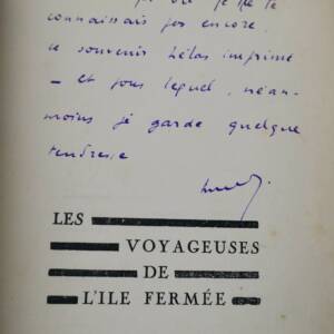 Daniel Rops H. Petiot les voyageuses de l'ile fermée + dédicace