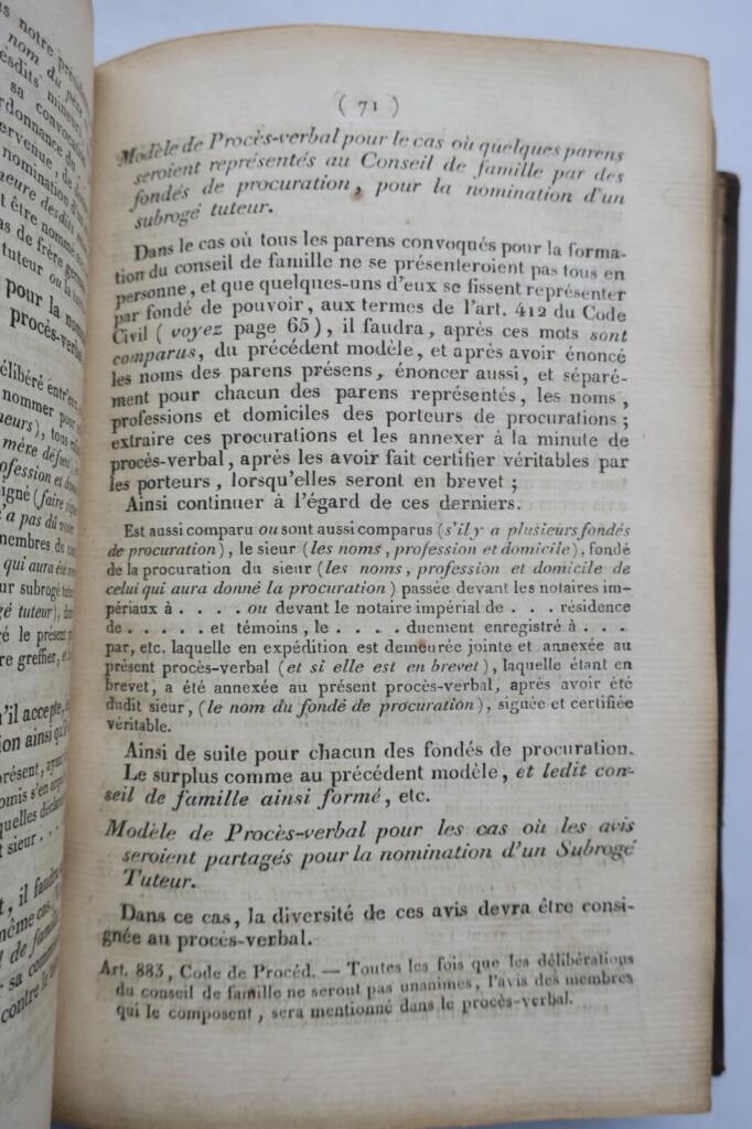 DAUBANTON Formulaire général des actes ministériels DAUBANTON 1807