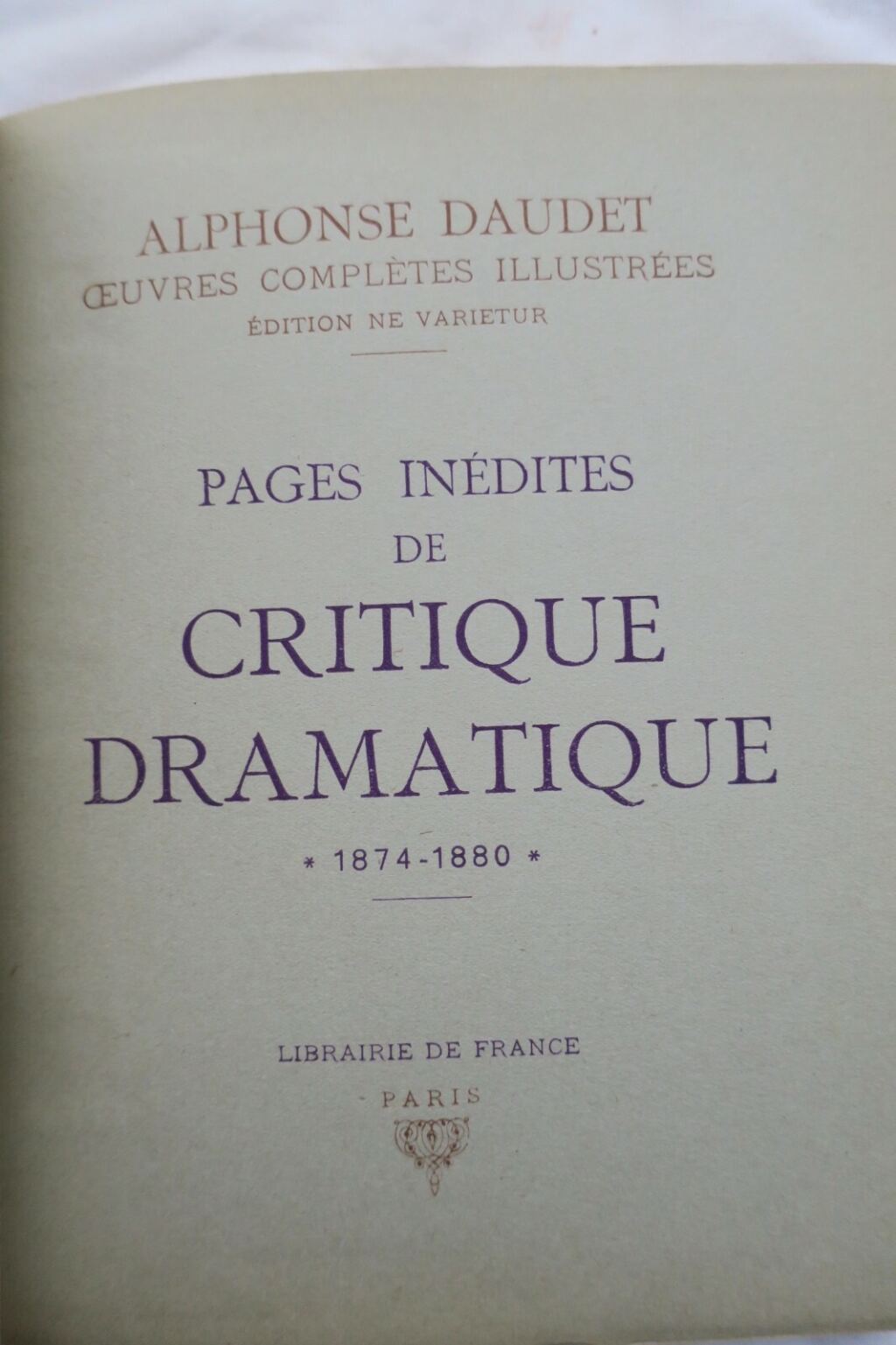 Unveröffentlichte Seiten der Dramatischen Kritik 1874-1880