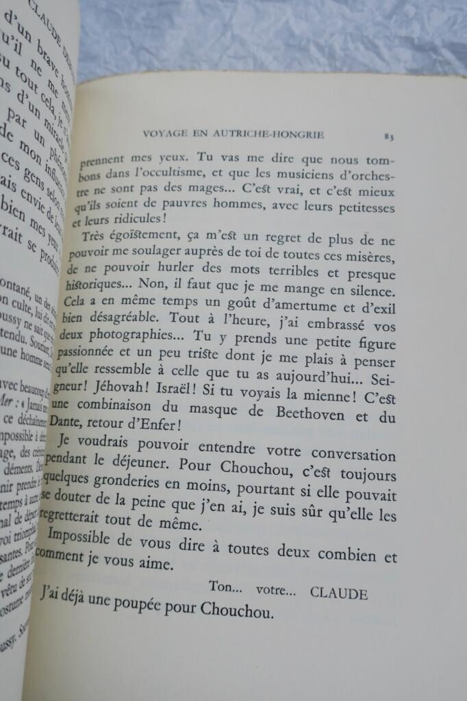DEBUSSY Briefe an seine Ehefrau Emma