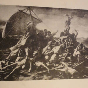 delacroix FERNAND VALLON AU LOUVRE AVEC DELACROIX. 1930