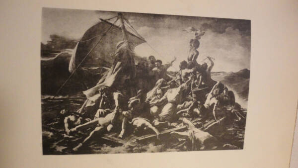 delacroix FERNAND VALLON AU LOUVRE AVEC DELACROIX. 1930