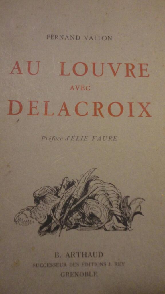 delacroix FERNAND VALLON AU LOUVRE AVEC DELACROIX. 1930
