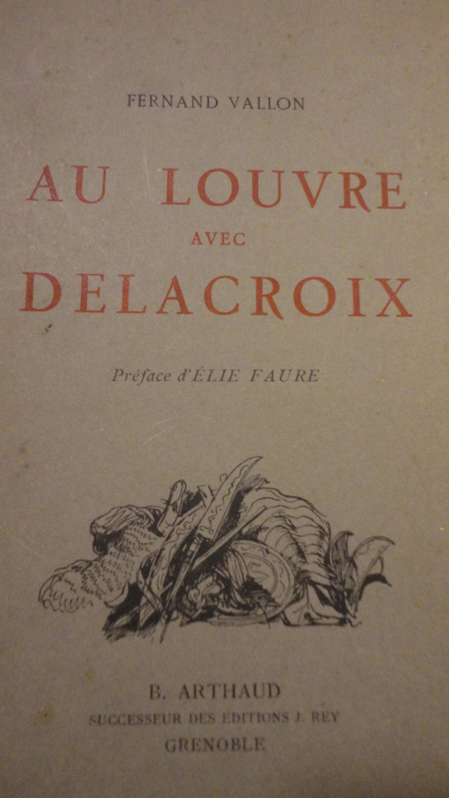 delacroix FERNAND VALLON AU LOUVRE AVEC DELACROIX. 1930 - La Librairie Antique