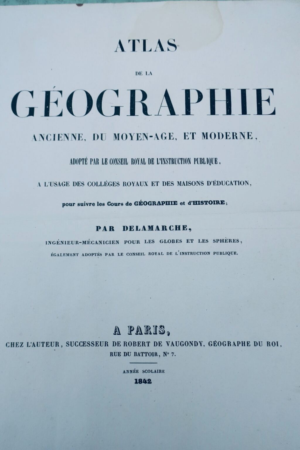 Delamarche Atlas de la Geographie Ancienne, du Moyen-Age, et moderne 1842