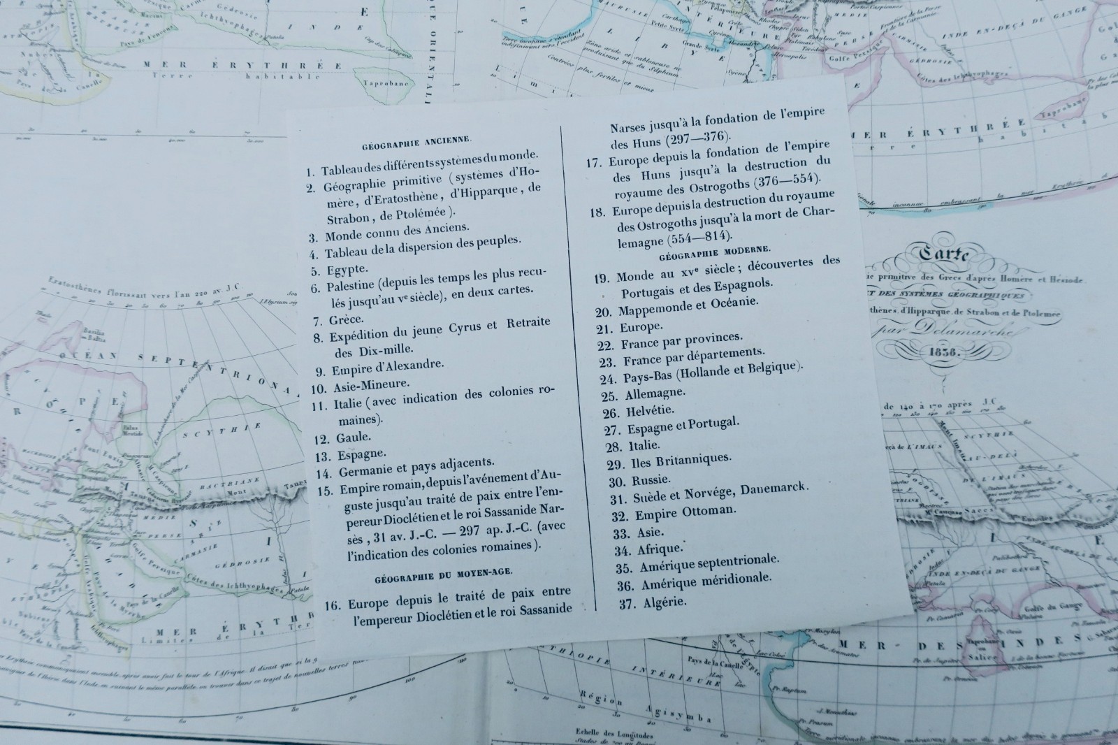 Delamarche Atlas de la Geographie Ancienne, du Moyen-Age, et moderne 1842 – Image 8