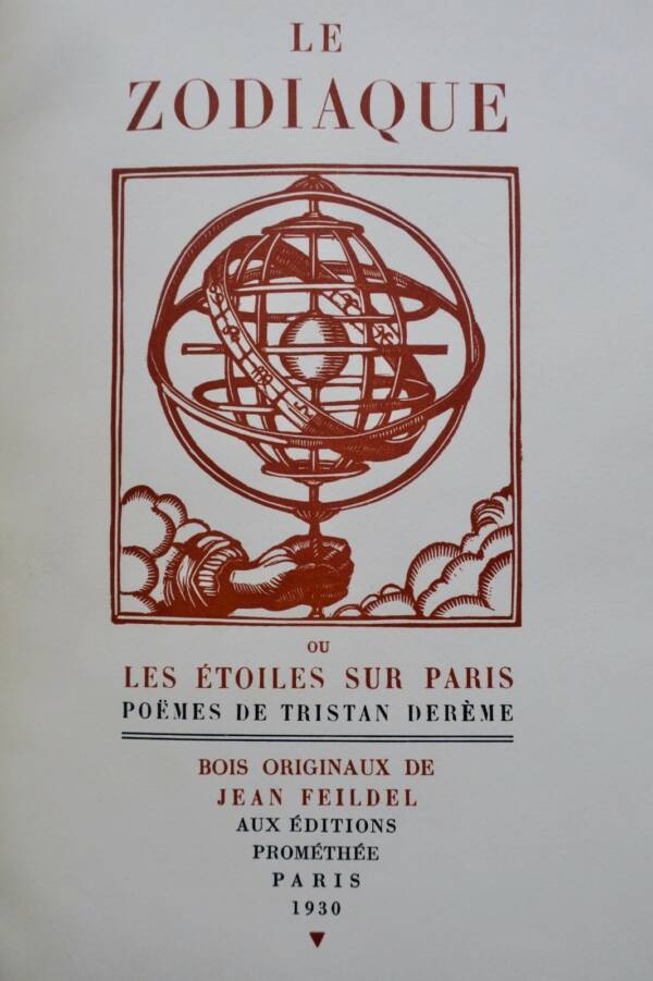 DEREME Le Zodiaque ou les étoiles sur Paris. Poèmes bois de Feidel
