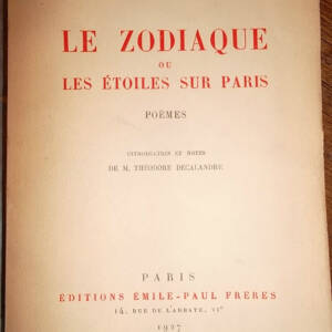 DEREME Le zodiaque ou l'étoile sur paris ed originale * nté sur alfa