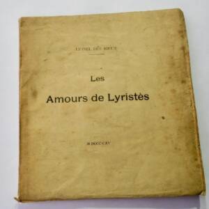 DES RIEUX (Lionel). Les Amours de Lyristès 1895