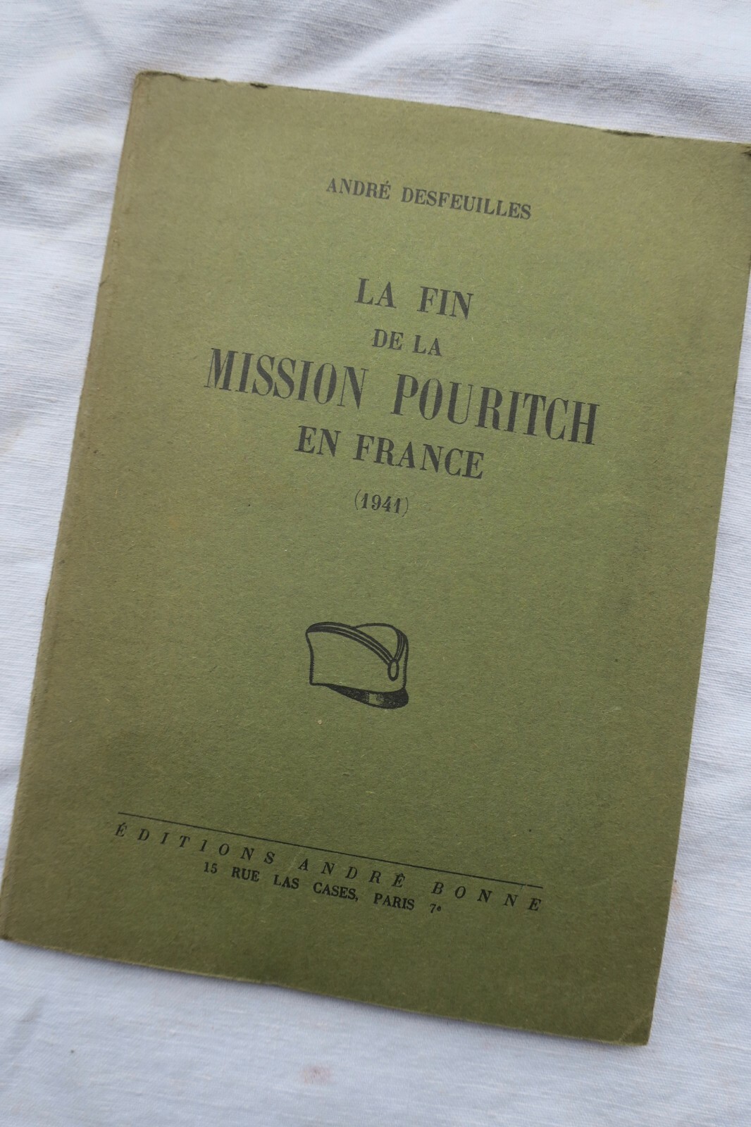 DESFEUILLES fin de la mission Pouritch en France (1941) - La Librairie Antique