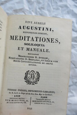 Meditationen und Selbstgespräche des Augustinus<span class="lla-card-orig-wrap"><span class="lla-card-orig">❦ devi aurelii augustini hipponensis episcopi 1853</span></span> - La Librairie Antique