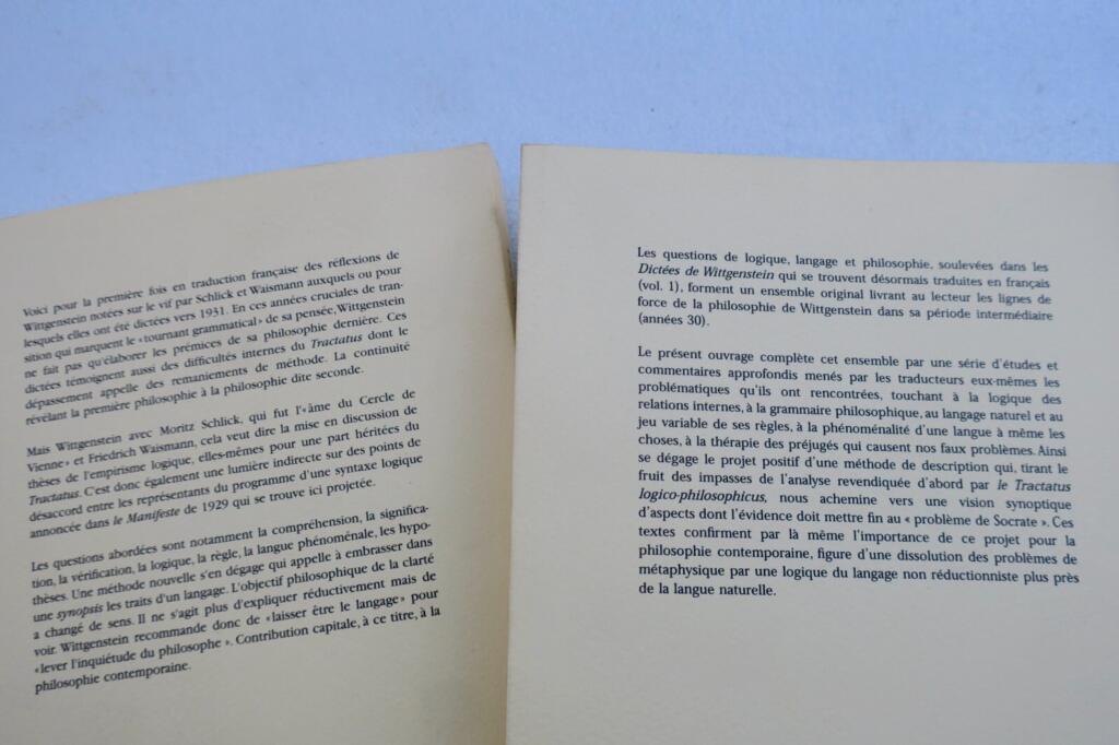 Wittgenstein's Dictations