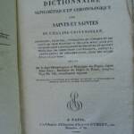 Dictionnaire alphabétique et chronologique des saints et saintes 1818 - La Librairie Antique