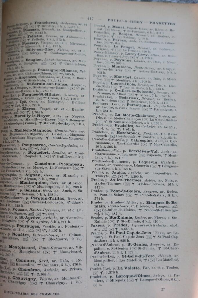 Comprehensive Dictionary of French Communes