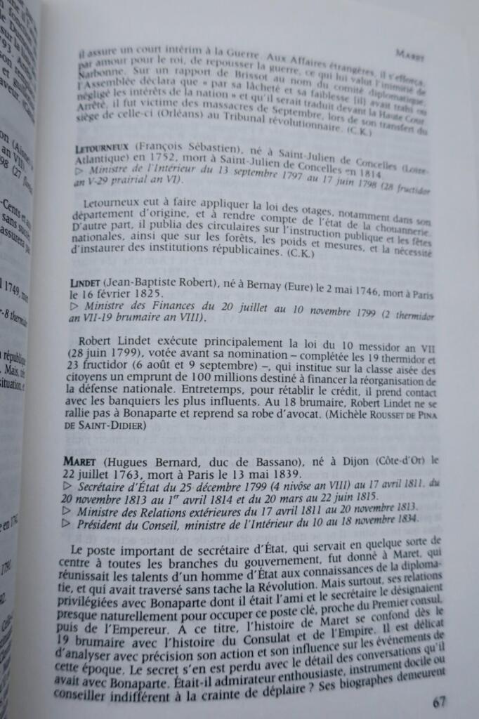 Wörterbuch der französischen Minister