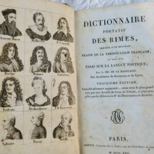 DICTIONNAIRE PORTATIF DES RIMES 1822